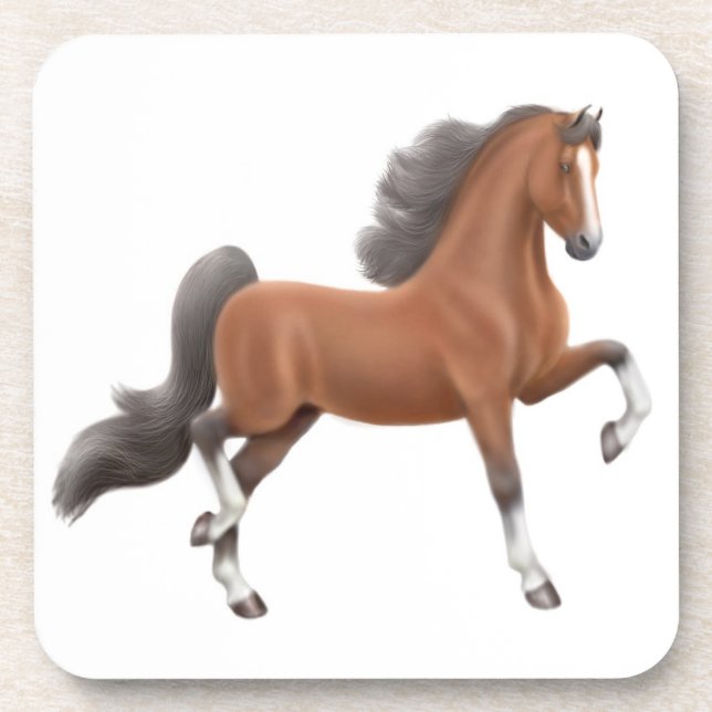 Dessous de verre de liège de cheval de Gaited de (Devant)