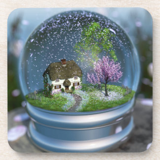 Dessous de verre de liège de globe de fleurs de