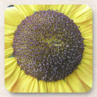 Dessous de verre de liège de tournesol jaune