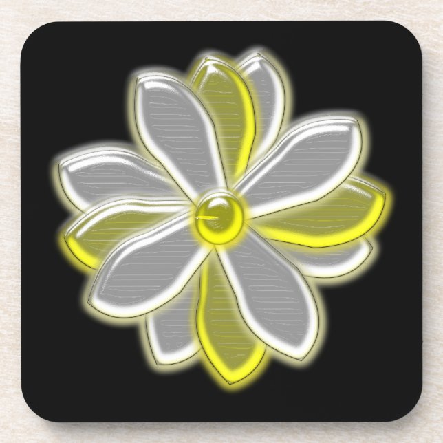 Dessous de verre de liège Fleur Faisant briller (Devant)