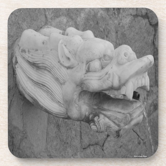 Dessous de verre de liège Fontaine Dragon (Devant)