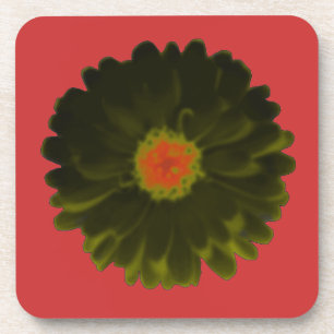 Dessous de verre de liège noir et rouge Marigold
