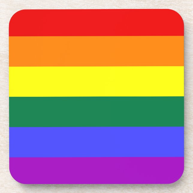 Dessous de verre de liège Rainbow Pride (Devant)