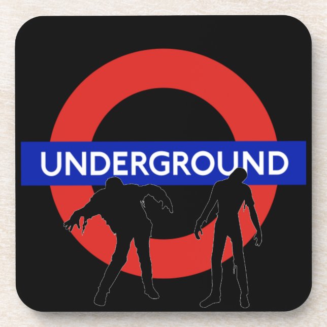 Dessous de verre de liège souterrain Zombie (Devant)