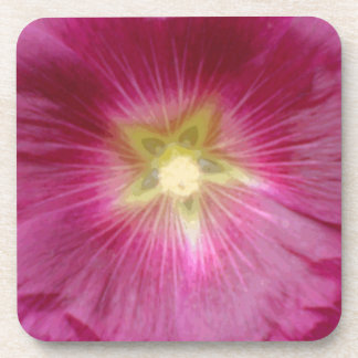 Dessous de verre de liège violet Hollyhocks
