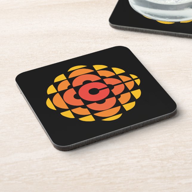 DESSOUS DE VERRE de logo CBC 1974 (série de 6) (Côté gauche)