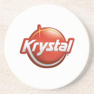 Dessous de verre de logo de Krystal dans le blanc