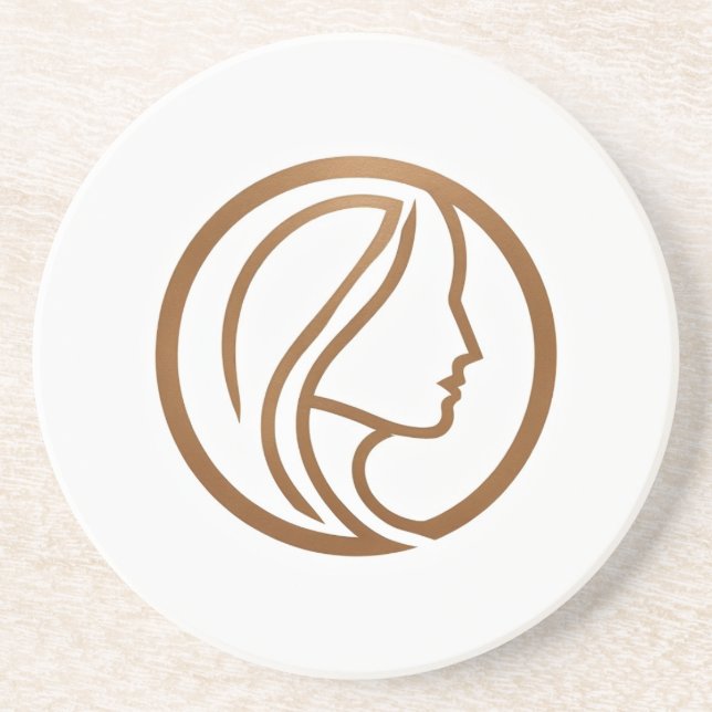 Dessous de verre de logo Elegant Woman (Devant)