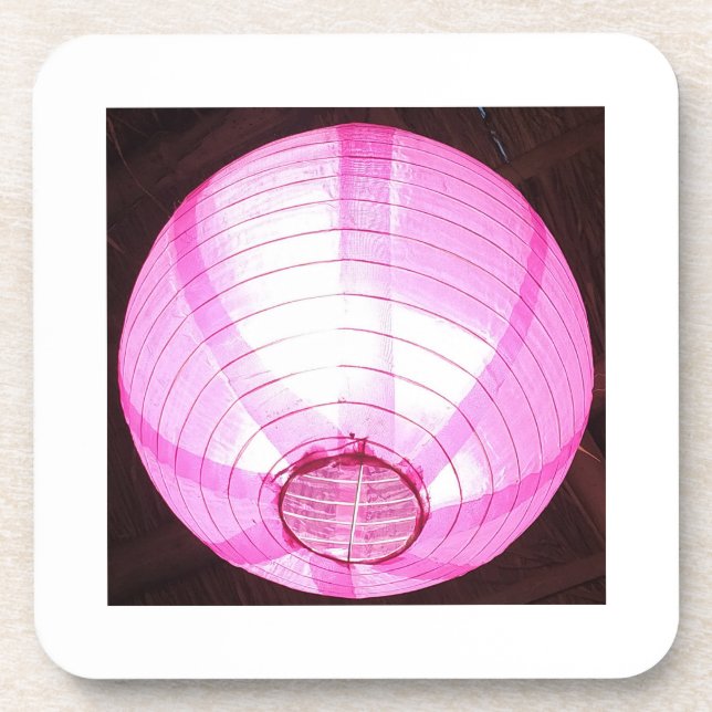 Dessous de verre de luminescence rose doux (Devant)