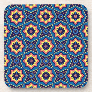 Dessous de verre de Motif géométrique Boho vibrant
