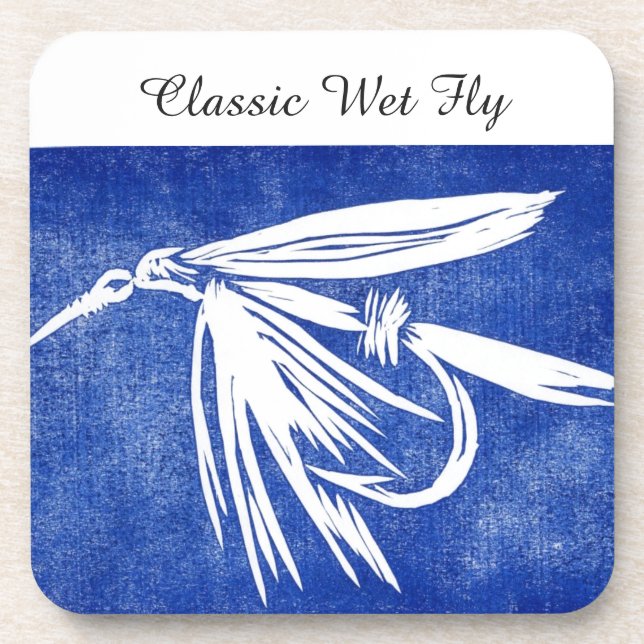 dessous de verre de mouche classique - bleu - trui (Devant)