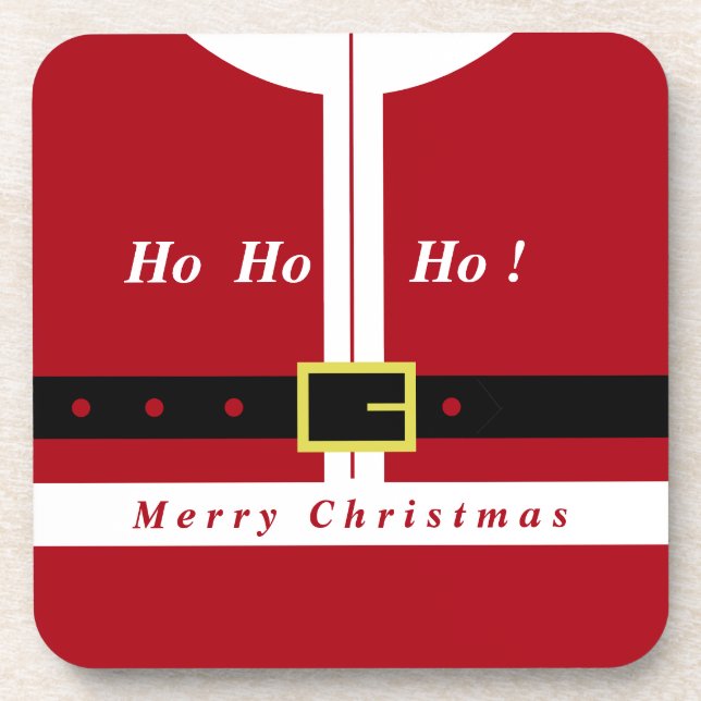 Dessous de verre de Noël Santa Claus Amusant (Devant)