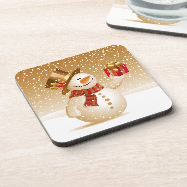 Dessous de verre de Noël Snowman (jeu de 4) (Côté gauche)