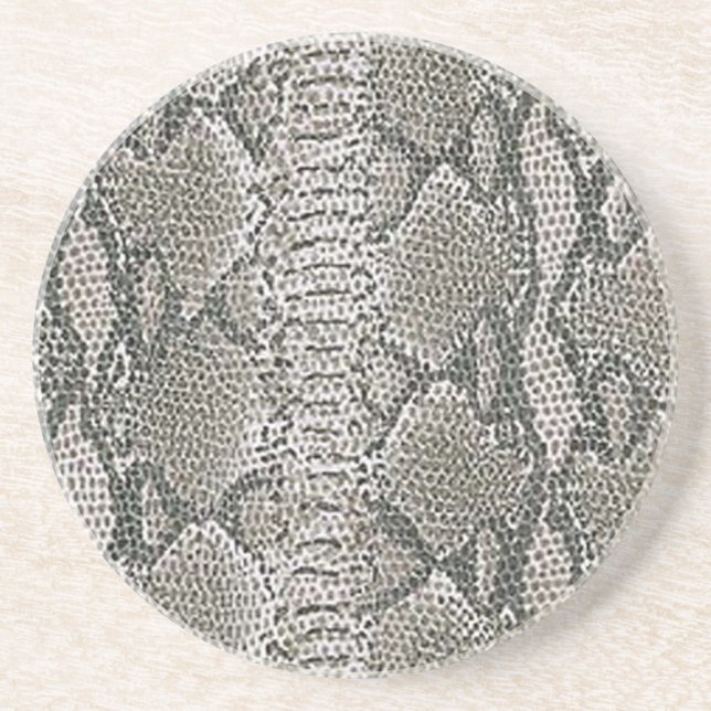 Dessous de verre de peau de serpent d'argent (Devant)