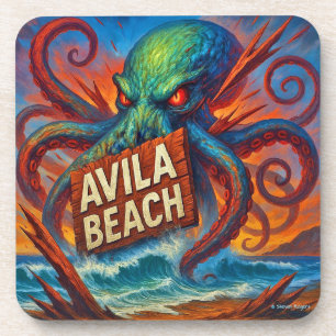 Dessous de verre de plage d'Avila. 6/pack.