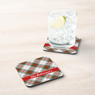 Dessous-de-verre ~ de plaid de Noël personnalisé