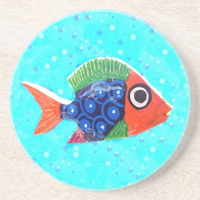 Dessous de verre de poissons tropicaux (Devant)