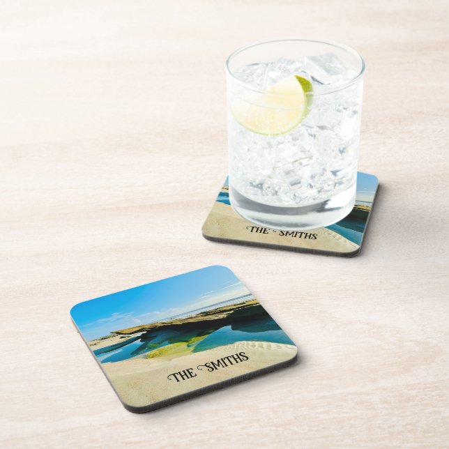 Dessous de verre de scène de plage Serenity person (Côté Droit)