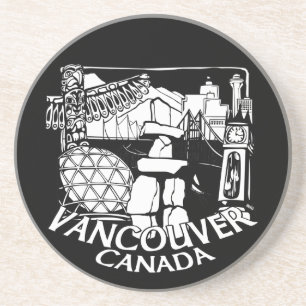 Dessous de verre de souvenirs de Vancouver Totem P