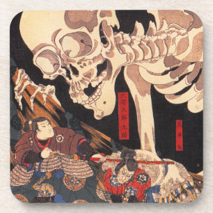 Dessous de verre de squelette de Kuniyoshi
