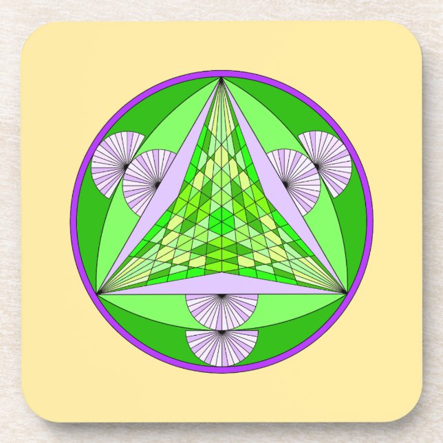 Dessous de verre de tigres à trois pyramides (Devant)