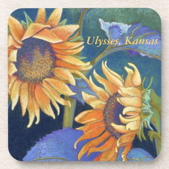 Dessous de verre de tournesols du Kansas (Devant)