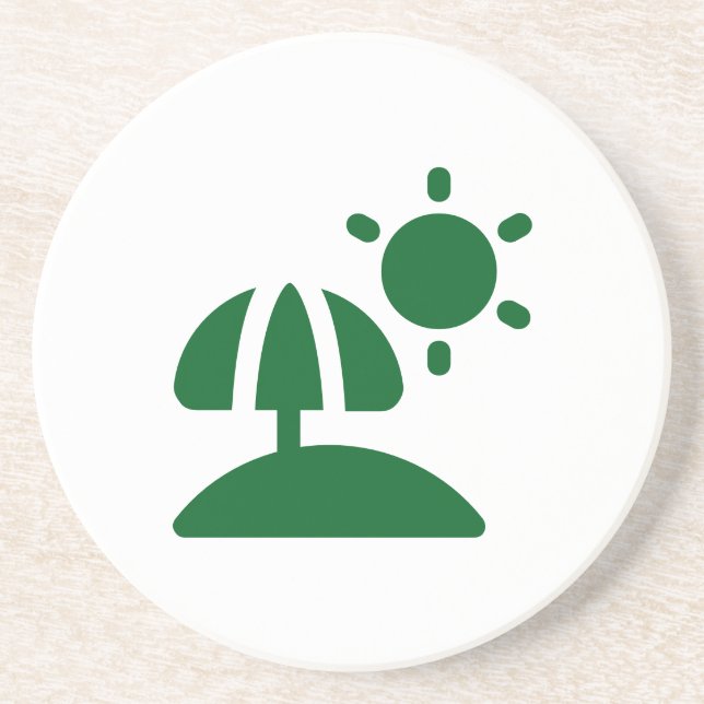 Dessous de verre de vacances ensoleillé (Devant)