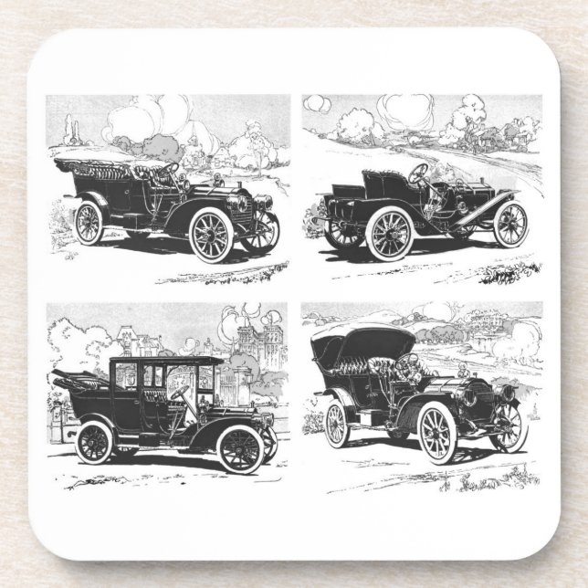 Dessous de verre de voitures anciennes (Devant)