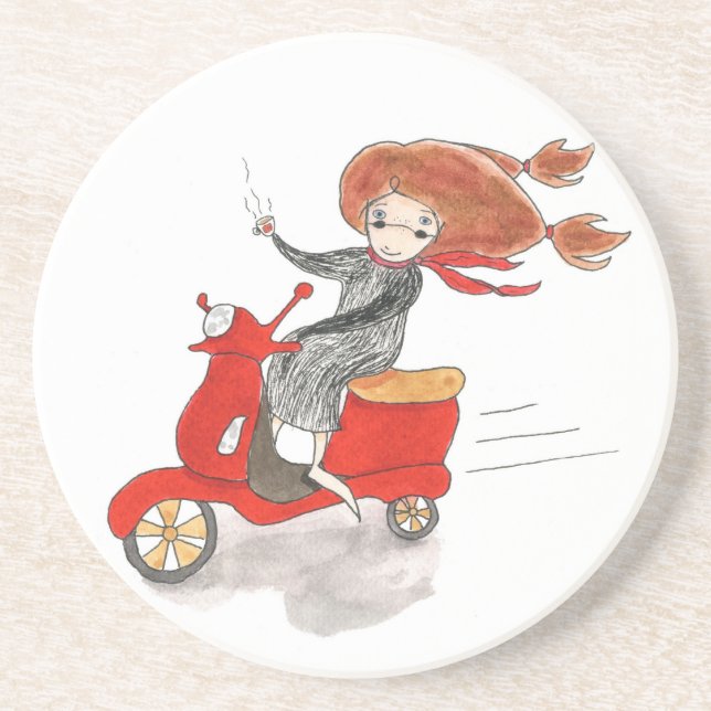 Dessous de verre de voyage de fève (Devant)