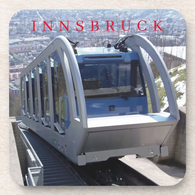 Dessous de verre de vue funiculaire d'Innsbruck (Devant)