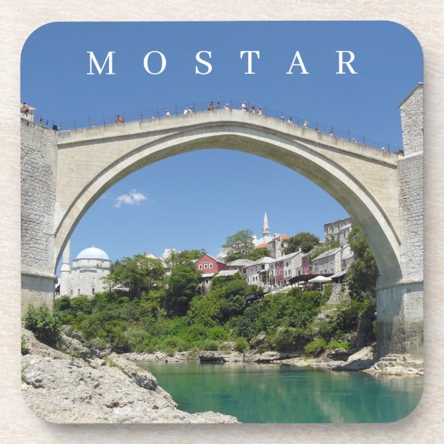 Dessous de verre de vue Mostar Old Bridge (Devant)
