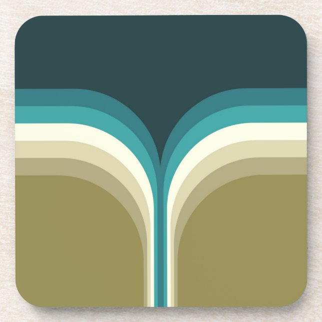 Dessous-de-verre Décor à deux arches de style rétro (Devant)