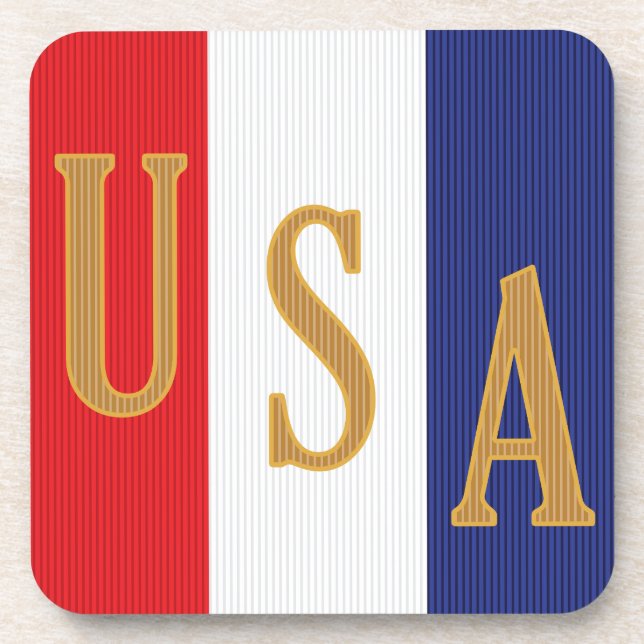 Dessous-de-verre Décor à rayures USA (Devant)
