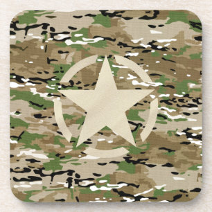 Dessous-de-verre Décor de camouflage Vintage Star Stencil