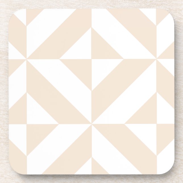 Dessous-de-verre Décor géométrique beige clair Motif (Devant)