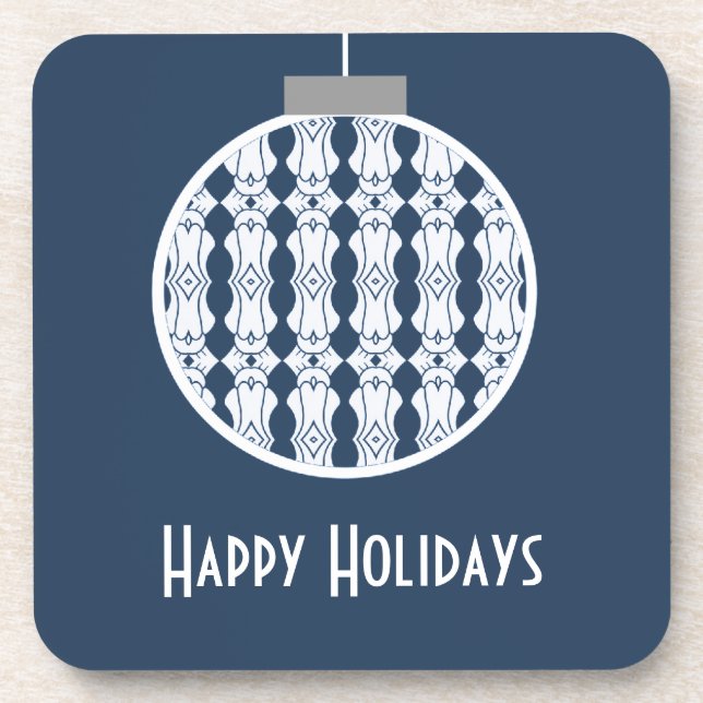 Dessous de verre décoratifs Art déco bleu (Devant)