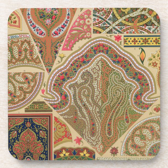 Dessous-de-verre Décoration indienne, plat XIX 'd'Orna polychrome (Devant)
