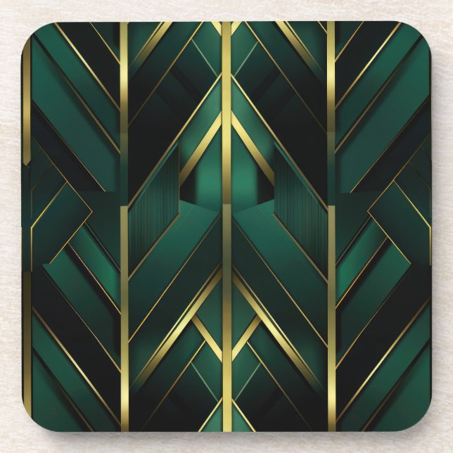Dessous-de-verre Décoration Verte (Devant)