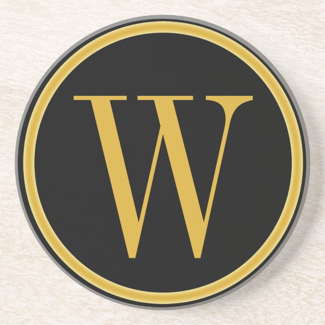 Dessous de verre décorés d'un monogramme (Devant)