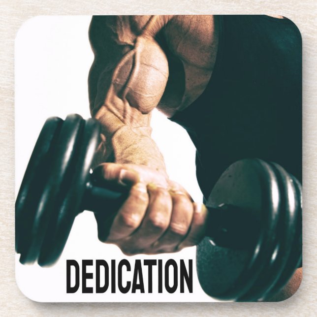 Dessous-de-verre Dédication Motivation Muscles d'entraînement (Devant)