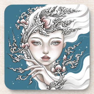 Dessous de verre Déesse du lotus bleu