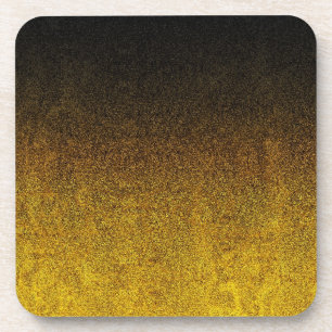 Dessous-de-verre Dégradé de Parties scintillant jaune et noire