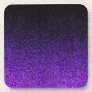 Dessous-de-verre Dégradé de Parties scintillant noire et violette