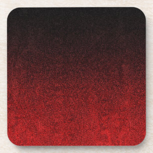 Dessous-de-verre Dégradé de Parties scintillant rouge et noire