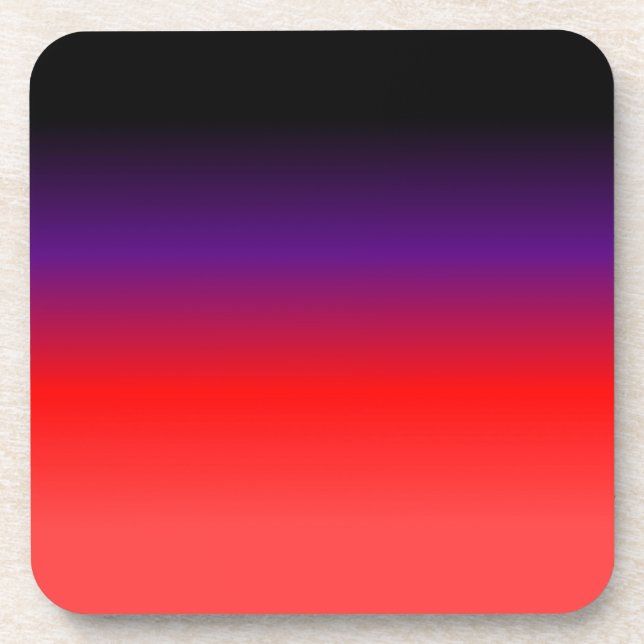 Dessous-de-verre Dégradé noir, pourpre et rouge (Devant)