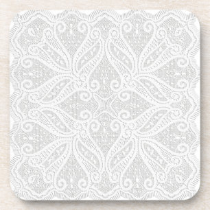 Dessous-de-verre dentelle blanche