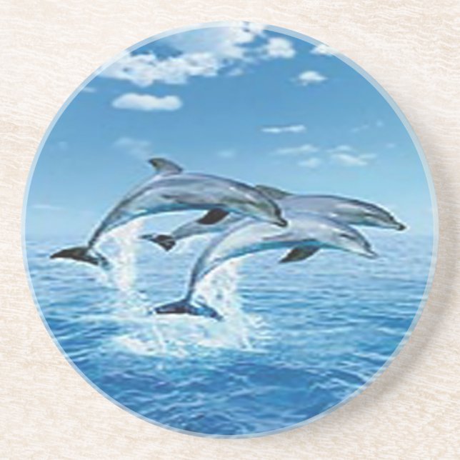 Dessous de verre des dauphins de l'air (Devant)