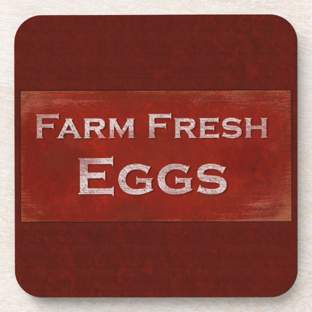 Dessous de verre des oeufs frais de ferme (Devant)