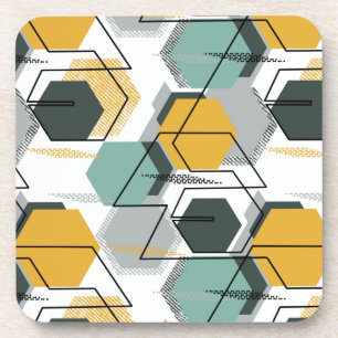 Dessous-de-verre Des peignes de miel. motif géométrique Abstrait.1
