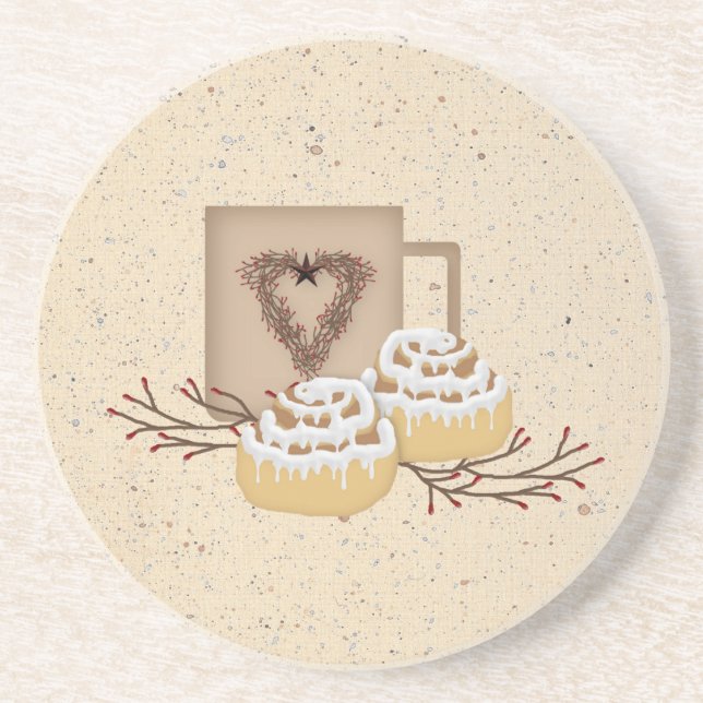 Dessous de verre des rouleaux de cannelle (Devant)